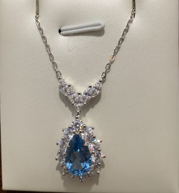 Blush Promise — Sterling Silver Morganite Pendant Necklace — hallmarked S925 sterling silver, numbered piece | LOTTE — view 6