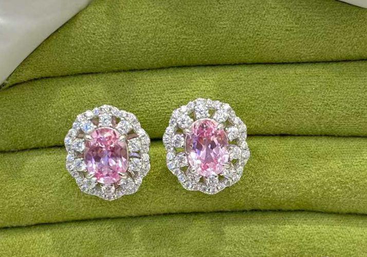 Twin Light — Sterling Silver Coloured Gemstone Earrings — hallmarked S925 sterling silver, numbered piece | LOTTEDS — view 2