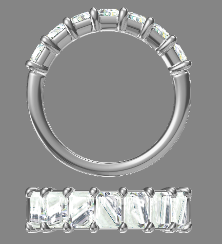 Green Promise — Sterling Silver Emerald-Cut Lab-Grown Diamond Ring | LOTTEDS